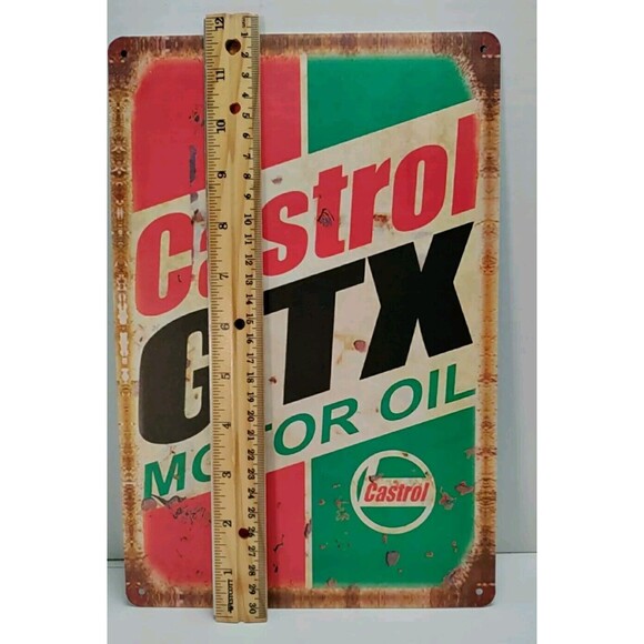 Tin Sign-Castrol GTX Motor Oil- Reproduction- Retro- Vintage Style - Picture 3 of 4